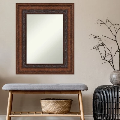 Amanti Art Decorative Bronze Petite Bevel Bathroom Wall Mirror 33.5 X 27.5 In. - Image 4