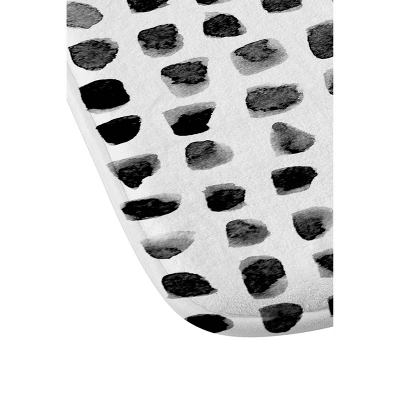 Summer Sun Home Art Dots Memory Foam Bath Mat White - Deny Designs - Image 2