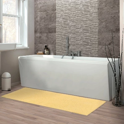 22"x60" Queen Cotton Washable Bath Rug Runner Yellow - Garland Rug