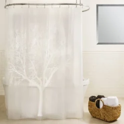 Tree EVA Shower Curtain - Pearl