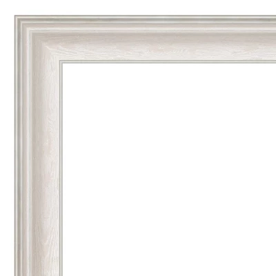 23" X 29" Non-Beveled Trio White Wash Silver Bathroom Wall Mirror - Amanti Art - Image 2