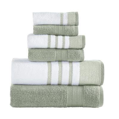 Modern Threads 6 Piece Bath Towel Set, Quick Dry Striped, Reinhart. - Image 5