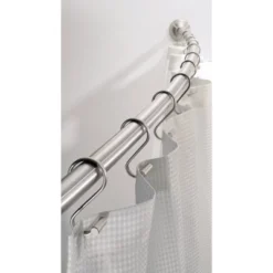 Curved Shower Curtain Rod Brushed - IDESIGN