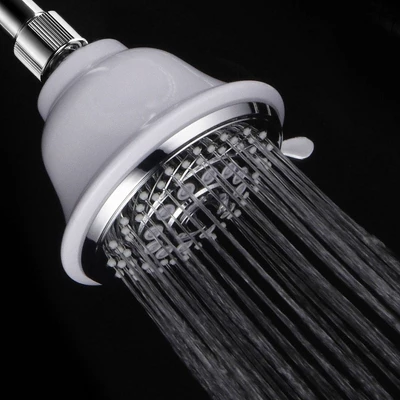 Aqua Dance Fixed Mount 5 Function Showerhead White/Chrome - Hotelspa
