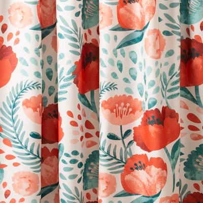 Poppy Garden Shower Curtain - Lush Décor - Image 2