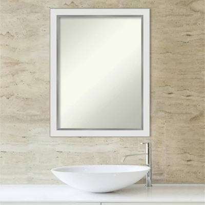 21" X 27" Non-Beveled Eva Narrow Bathroom Wall Mirror Gold - Amanti Art - Image 4