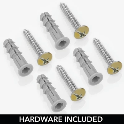 MDesign Metal Wall Mount Bath Towel Organizer Rack, 6 Shelves, 2 Pack - Image 3