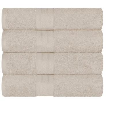 Cotton Solid Highly-Absorbent 4-Piece Bath Towel Set By Blue Nile Mills - Image 14