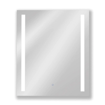 Single Frameless Fixed Color Temp LED Wall Mirror With Anti Fog Glass - Tosca - Image 5