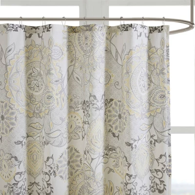 72"x72" Lian Printed Cotton Shower Curtain - Madison Park - Image 2