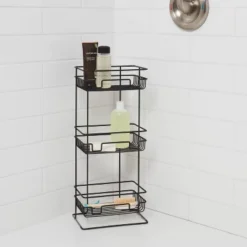 3 Tier Round Wire Shower Storage Tower - Made By Design