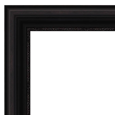42" X 30" Non-Beveled Parlor Bathroom Wall Mirror Black - Amanti Art - Image 2
