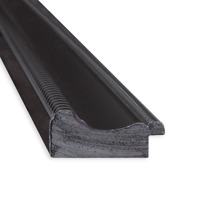 40" X 28" Non-Beveled Corded Bathroom Wall Mirror Black - Amanti Art