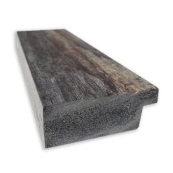 Bark Rustic Framed Bathroom Vanity Wall Mirror Charcoal - Amanti Art