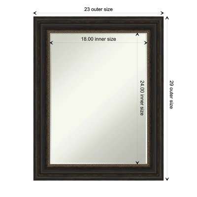 Amanti Art Accent Bronze Petite Bevel Bathroom Wall Mirror 29 X 23 In. - Image 3