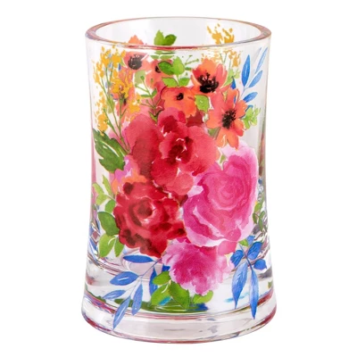 3pc Lotion Pump, Toothbrush Holder, Tumbler Floral Burst - Allure - Image 3