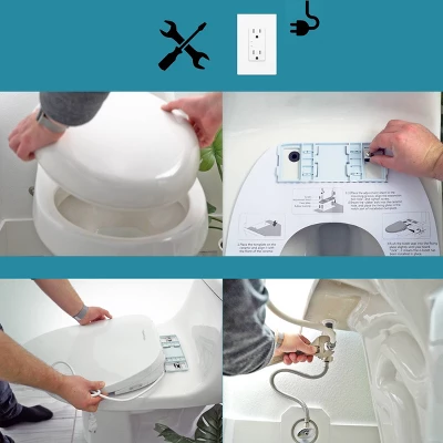 Electronic Smart Toilet Seat With Dryer Fits Elongated Toilets White - BidetMate - Image 2