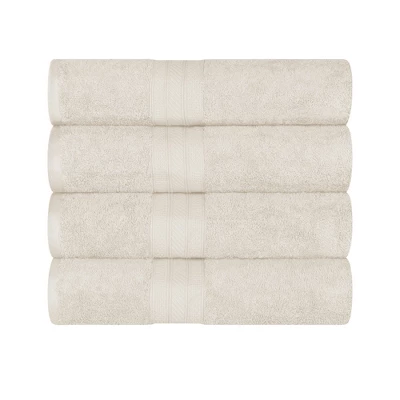 Cotton Solid Highly-Absorbent 4-Piece Bath Towel Set By Blue Nile Mills - Image 15