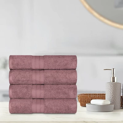 Cotton Solid Highly-Absorbent 4-Piece Bath Towel Set By Blue Nile Mills - Image 7