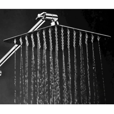 8" Rainfall Showerhead-Stainless Steel - 121 Jets Chrome - Hotelspa - Image 2