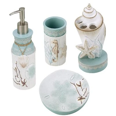 Avanti Farmhouse Shell 4 Pc Bath Accessory Set