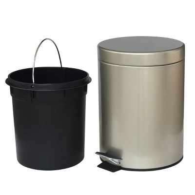 1.3gal Soft Close Pedal Trash Bin Gold - 88 Main - Image 2