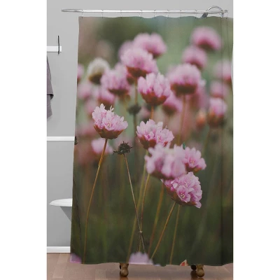 Hello Twiggs Flowers Shower Curtain Green - Deny Designs