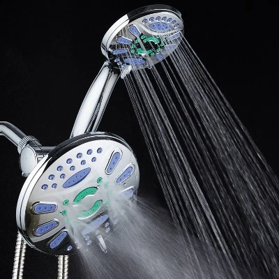 7" 48 Setting Elite High Pressure Ultra Luxury Three-Way Rainfall Shower Head Combo Chrome - AquaDance - Image 3