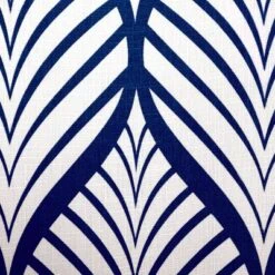 Deco Leaf Shower Curtain Navy/White - Moda At Home