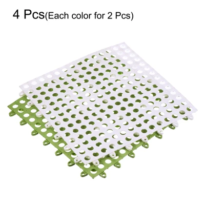 Unique Bargains Interlocking Cushion Non-Slip Drain Floor Tiles Mat For Bathroom Pool With Suction Cups - Image 2