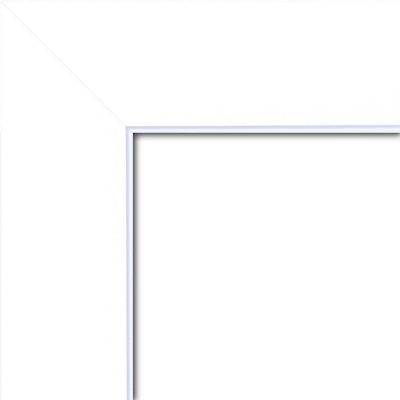 23" X 29" Non-Beveled Corvino Wood Bathroom Wall Mirror White - Amanti Art - Image 2