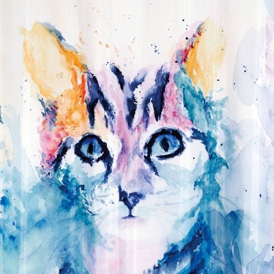 Water Kitten Shower Curtain - Allure Home Creations - Image 2