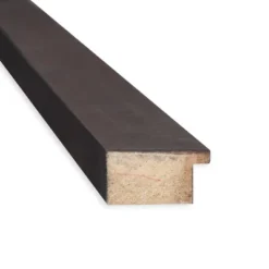 39" X 27" Non-Beveled Fresco Wood Bathroom Wall Mirror Dark Walnut Brown - Amanti Art