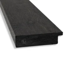 34" X 28" Non-Beveled Rustic Plank Espresso Bathroom Wall Mirror - Amanti Art