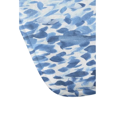 Orara Studio Pastel Striped Memory Foam Bath Mat Blue - Deny Designs - Image 2