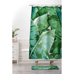 Gale Switzer Banana Leaf Grandeur Bath Mat Green - Deny Designs