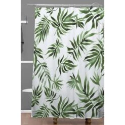 Marta Barragan Camarasa Leaf Shower Curtain Green - Deny Designs