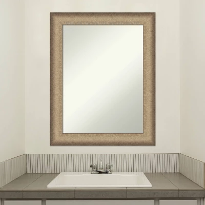 23" X 29" Non-Beveled Elegant Bathroom Wall Mirror Brushed Bronze - Amanti Art - Image 8