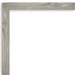 Amanti Art Dove Greywash Square Petite Bevel Bathroom Wall Mirror 26.5 X 20.5 In.