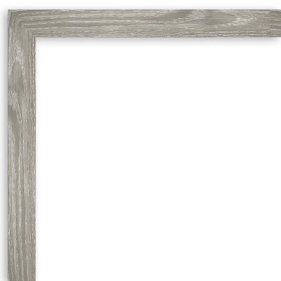 Amanti Art Dove Greywash Square Petite Bevel Bathroom Wall Mirror 26.5 X 20.5 In.