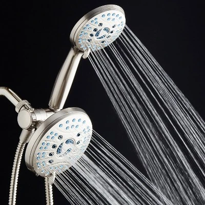 High Pressure 50 Mode Rain And Handheld Three Way Shower Head Combo Nickel - Aquabar - Image 5
