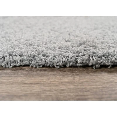 3pc Shaggy Nylon Washable Bathroom Rug Set Platinum Gray - Garland Rug - Image 3