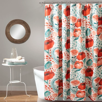 Poppy Garden Shower Curtain - Lush Décor - Image 5