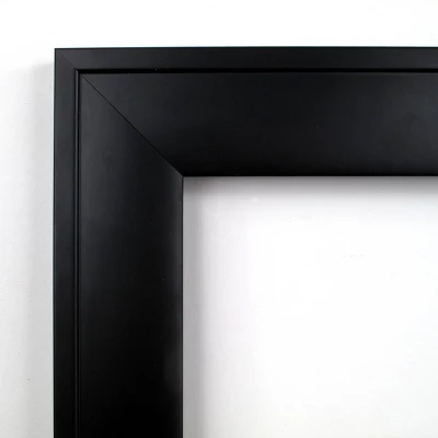 32" X 26" Non-Beveled Nero Wood Bathroom Wall Mirror Black - Amanti Art - Image 2