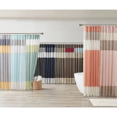 Salem Solid Pieced Polyester Shower Curtain - Image 4