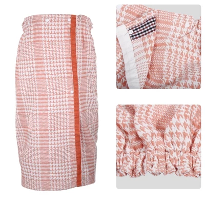 Unique Bargains Adjustable Button Elastic Band Bathroom Soft Absorbent Towel Bath Wrap 55.12"x30.31" 1 Pc - Image 2