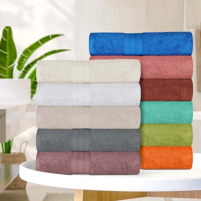 Cotton Solid Highly-Absorbent 4-Piece Bath Towel Set By Blue Nile Mills - Image 4