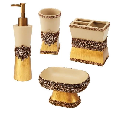 Avanti Braided Medallion 4 Pc Bath Accessory Set