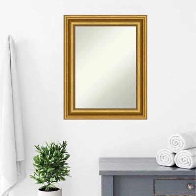 24" X 30" Non-Beveled Parlor Bathroom Wall Mirror Gold - Amanti Art - Image 8