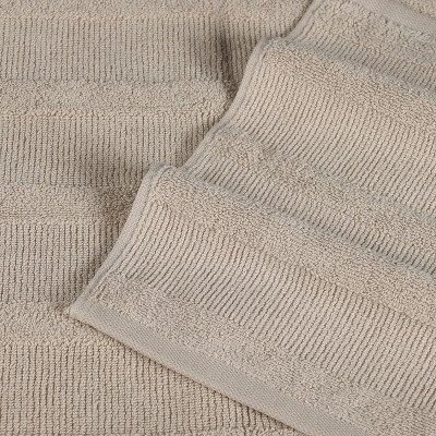 Quick-Dry Ribbed Solid Highly Absorbent Assorted Cotton Bath Towel Set By Blue Nile Mills - Image 2